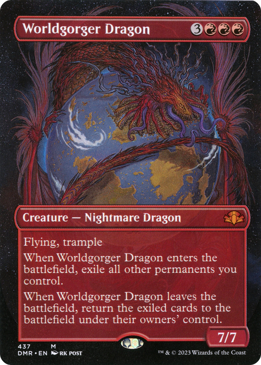 Worldgorger Dragon (DMR-437) - Dominaria Remastered (Borderless) Foil - Premium MTG Single from Wizards of the Coast - Just $6.92! Shop now at Game Crave Tournament Store