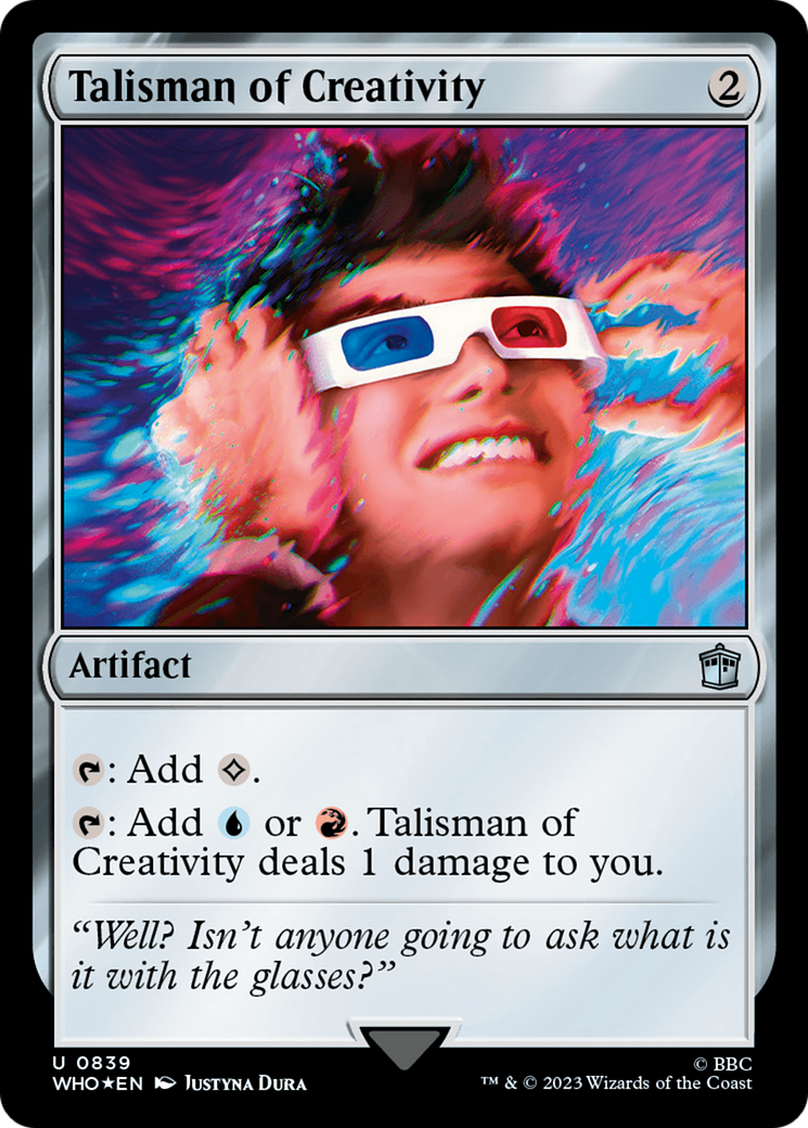 Talisman of Creativity (WHO-839) - Doctor Who Foil - Premium MTG Single from Wizards of the Coast - Just $12.66! Shop now at Game Crave Tournament Store