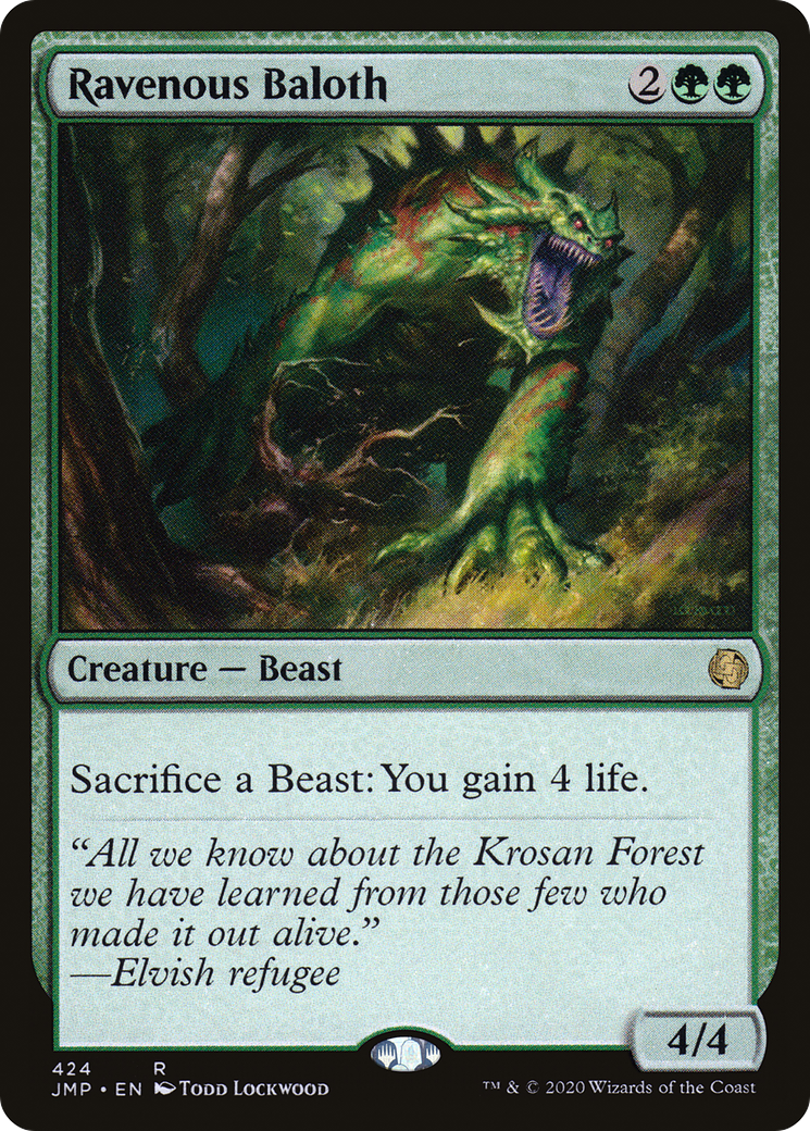 Ravenous Baloth (JMP-424) - Jumpstart - Premium MTG Single from Wizards of the Coast - Just $0.08! Shop now at Game Crave Tournament Store