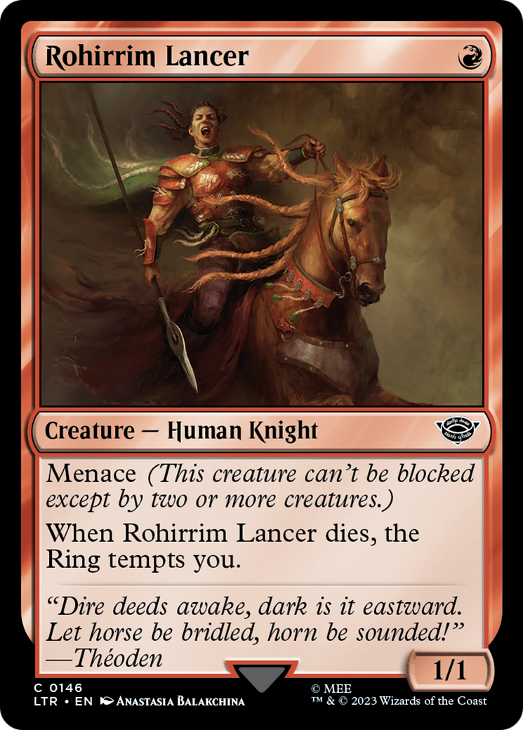 Rohirrim Lancer (LTR-146) - The Lord of the Rings: Tales of Middle-earth - Premium MTG Single from Wizards of the Coast - Just $0.08! Shop now at Game Crave Tournament Store