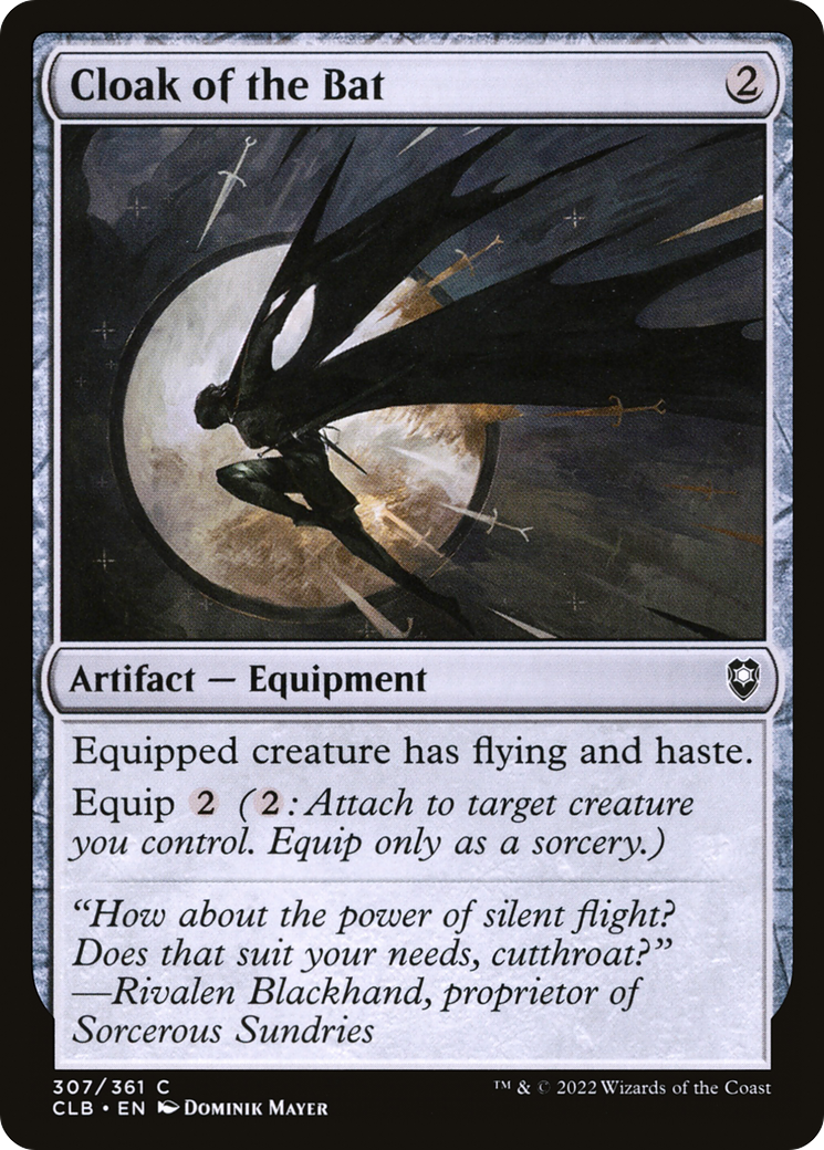 Cloak of the Bat (CLB-307) - Commander Legends: Battle for Baldur's Gate Foil - Premium MTG Single from Wizards of the Coast - Just $0.25! Shop now at Game Crave Tournament Store