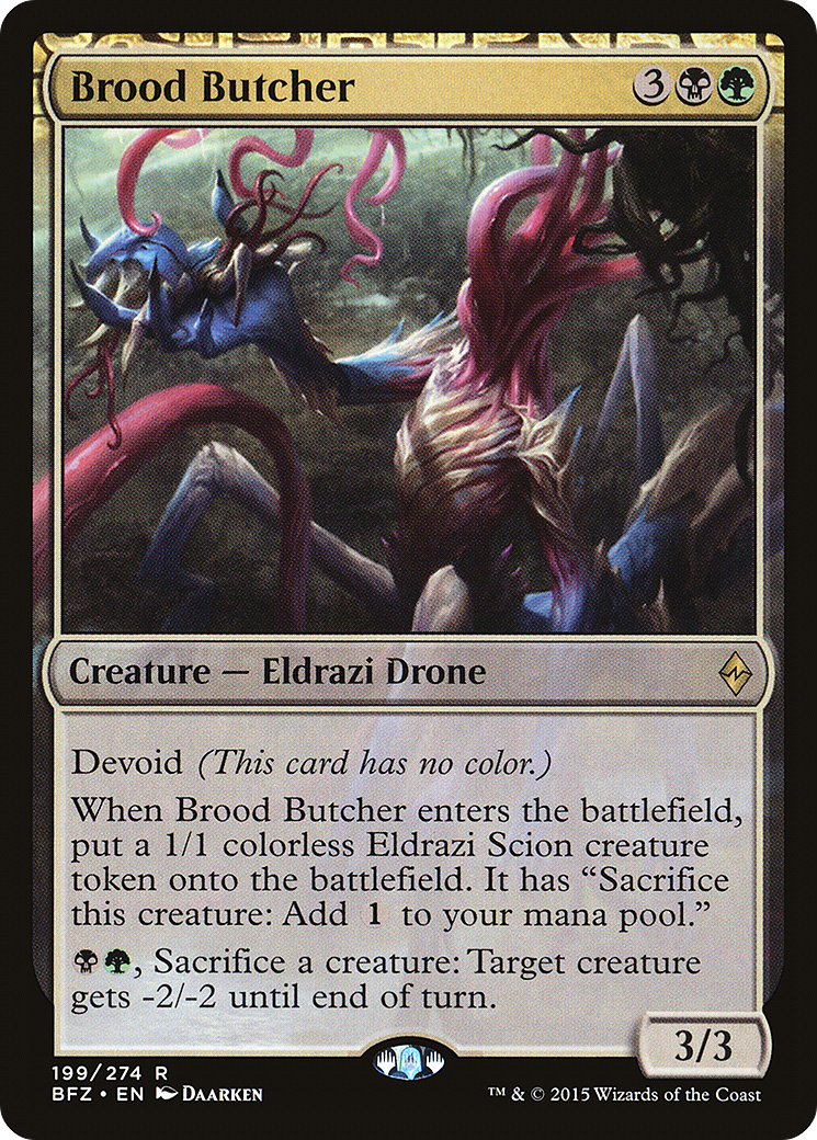 Brood Butcher (BFZ-199) - Battle for Zendikar: (devoid) - Premium MTG Single from Wizards of the Coast - Just $0.08! Shop now at Game Crave Tournament Store