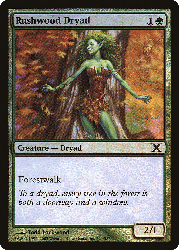 Rushwood Dryad (10E-294★) - Tenth Edition Foil - Premium MTG Single from Wizards of the Coast - Just $0.08! Shop now at Game Crave Tournament Store