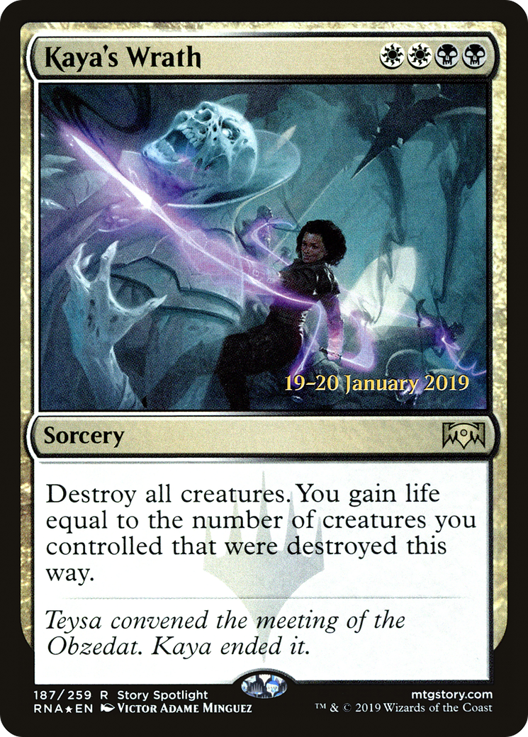 Kaya's Wrath (PRNA-187S) - Ravnica Allegiance Promos Foil - Premium MTG Single from Wizards of the Coast - Just $0.30! Shop now at Game Crave Tournament Store