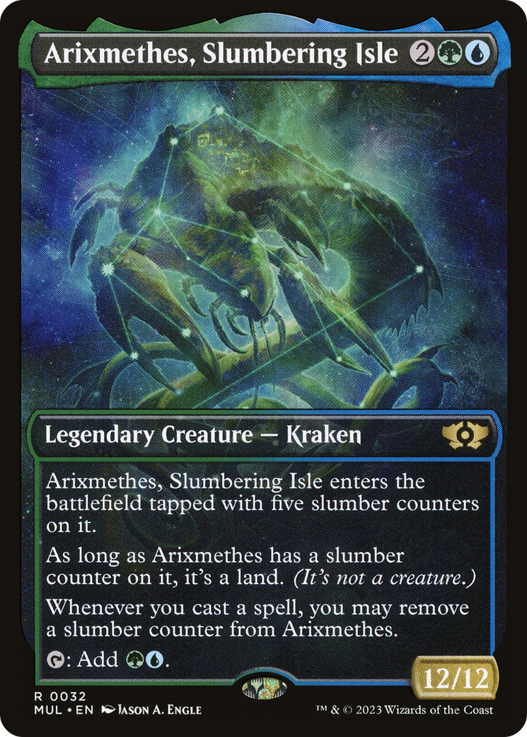 Arixmethes, Slumbering Isle (MUL-032) - Multiverse Legends: (Showcase) Foil - Premium MTG Single from Wizards of the Coast - Just $0.51! Shop now at Game Crave Tournament Store