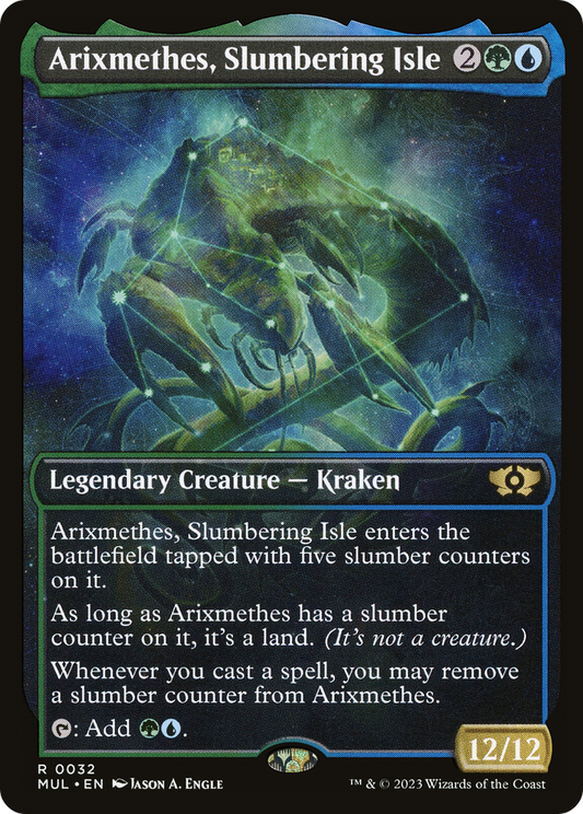Arixmethes, Slumbering Isle (MUL-032) - Multiverse Legends: (Showcase) Foil - Premium MTG Single from Wizards of the Coast - Just $0.51! Shop now at Game Crave Tournament Store