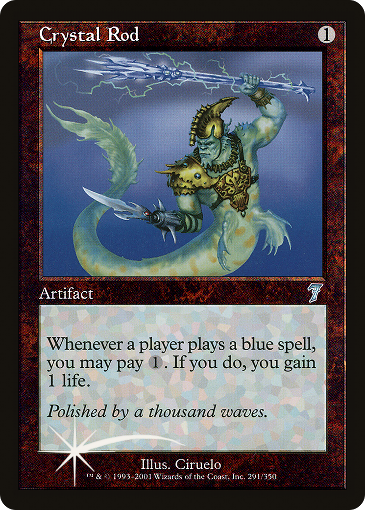 Crystal Rod (7ED-291★) - Seventh Edition Foil - Premium MTG Single from Wizards of the Coast - Just $1.01! Shop now at Game Crave Tournament Store