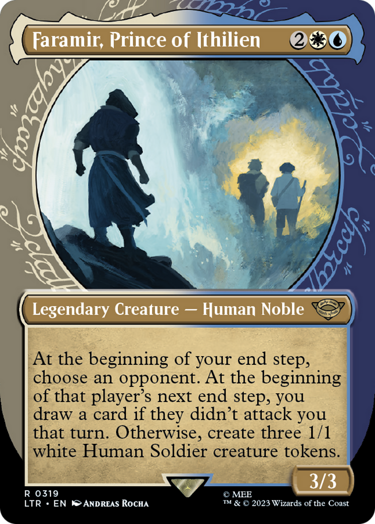 Faramir, Prince of Ithilien (LTR-319) - The Lord of the Rings: Tales of Middle-earth: (Showcase) (Borderless) Foil - Premium MTG Single from Wizards of the Coast - Just $0.30! Shop now at Game Crave Tournament Store