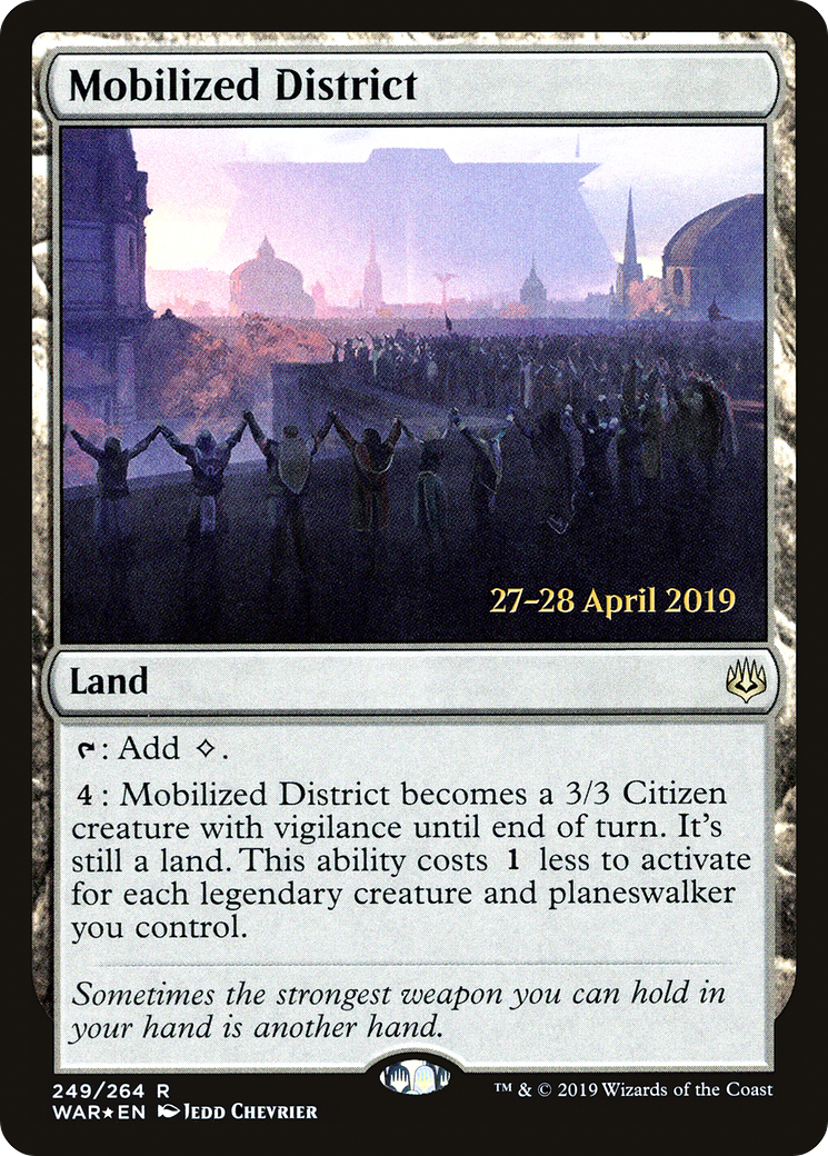 Mobilized District (PWAR-249S) - War of the Spark Promos Foil - Premium MTG Single from Wizards of the Coast - Just $0.12! Shop now at Game Crave Tournament Store