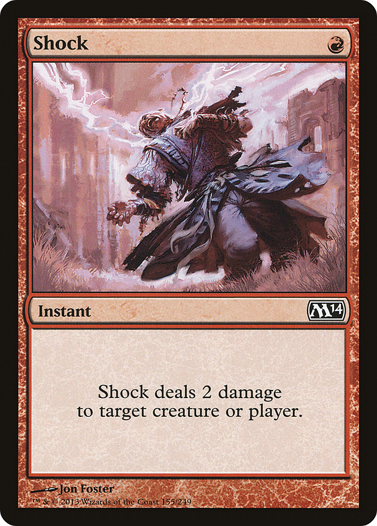 Shock (M14-155) - Magic 2014 Foil - Premium MTG Single from Wizards of the Coast - Just $0.10! Shop now at Game Crave Tournament Store