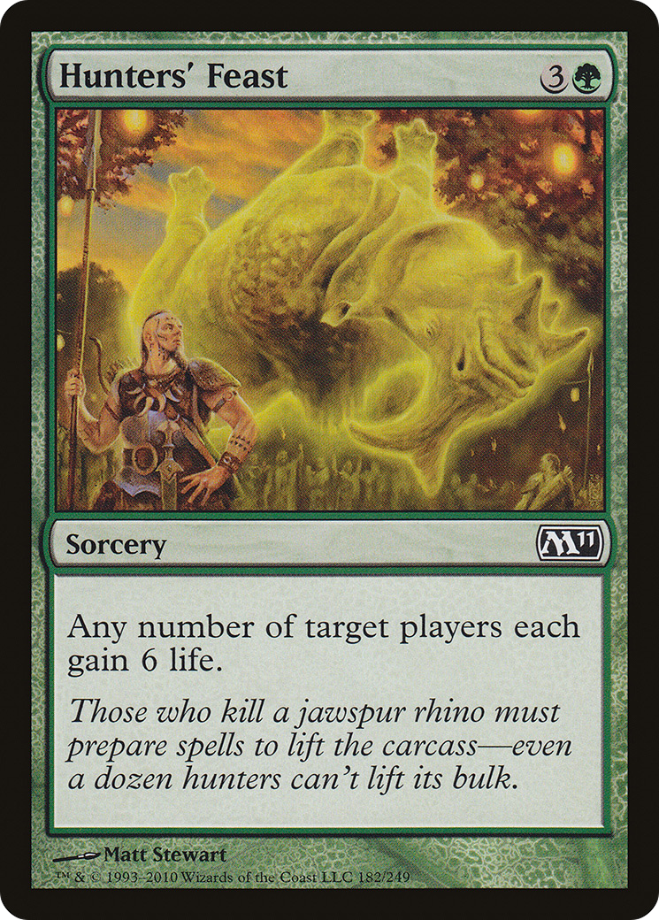 Hunters' Feast (M11-182) - Magic 2011 Foil - Premium MTG Single from Wizards of the Coast - Just $0.24! Shop now at Game Crave Tournament Store