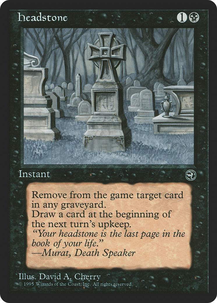 Headstone (HML-052) - Homelands - Premium MTG Single from Wizards of the Coast - Just $0.25! Shop now at Game Crave Tournament Store