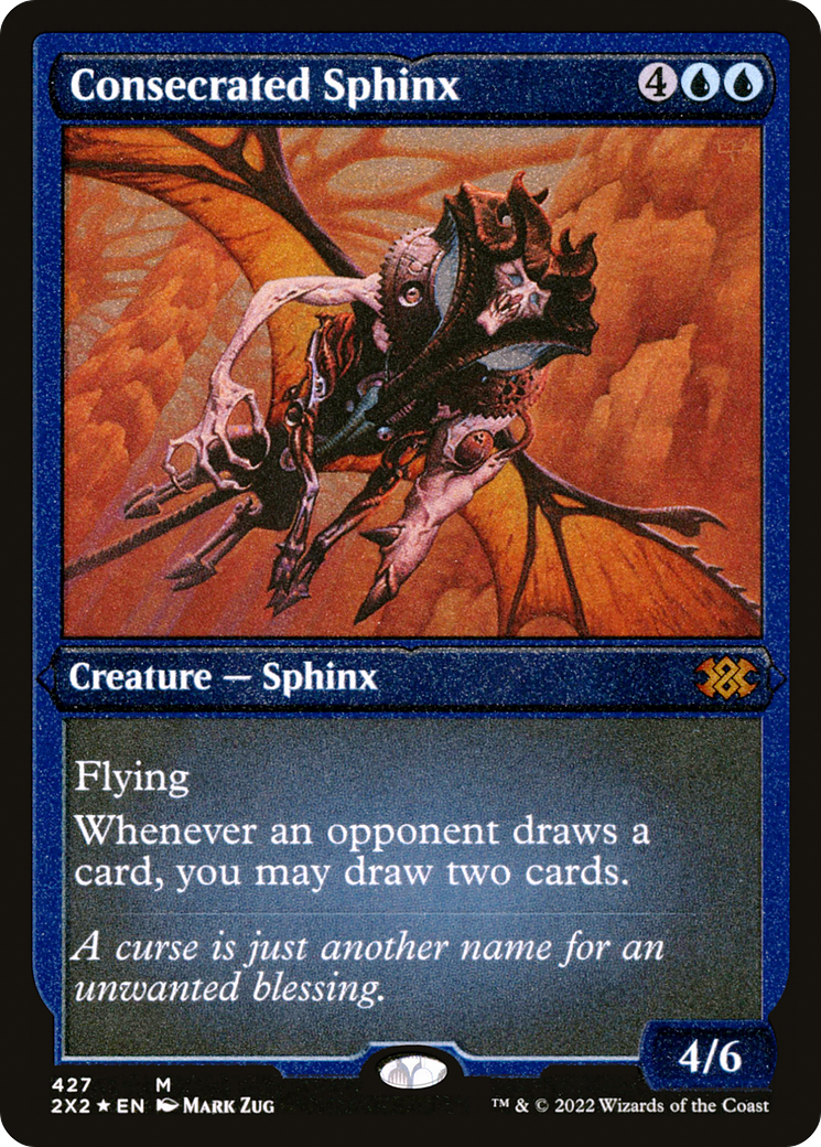 Consecrated Sphinx (2X2-427) - Double Masters 2022 Etched Foil - Premium MTG Single from Wizards of the Coast - Just $35.44! Shop now at Game Crave Tournament Store