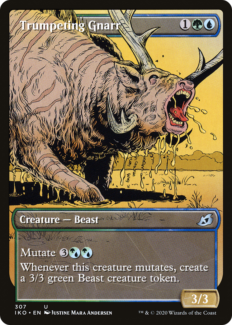 Trumpeting Gnarr (IKO-307) - Ikoria: Lair of Behemoths: (Showcase) - Premium MTG Single from Wizards of the Coast - Just $0.25! Shop now at Game Crave Tournament Store