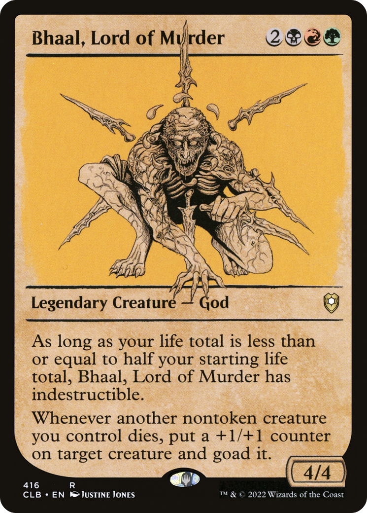 Bhaal, Lord of Murder (CLB-416) - Commander Legends: Battle for Baldur's Gate: (Showcase) - Premium MTG Single from Wizards of the Coast - Just $0.08! Shop now at Game Crave Tournament Store