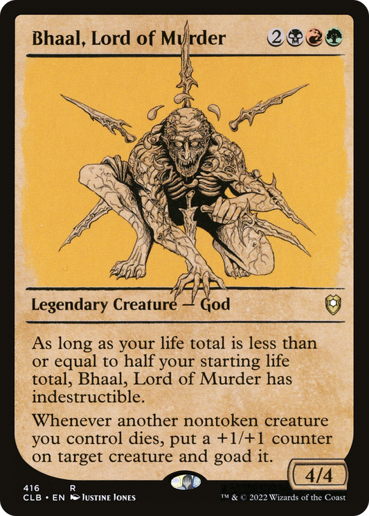Bhaal, Lord of Murder (CLB-416) - Commander Legends: Battle for Baldur's Gate: (Showcase) Foil - Premium MTG Single from Wizards of the Coast - Just $0.08! Shop now at Game Crave Tournament Store