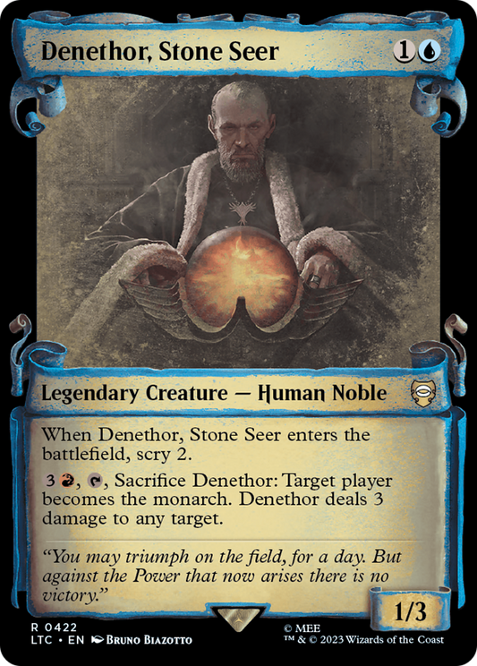 Denethor, Stone Seer (LTC-422) - Tales of Middle-earth Commander: (Showcase) Foil - Premium MTG Single from Wizards of the Coast - Just $0.11! Shop now at Game Crave Tournament Store