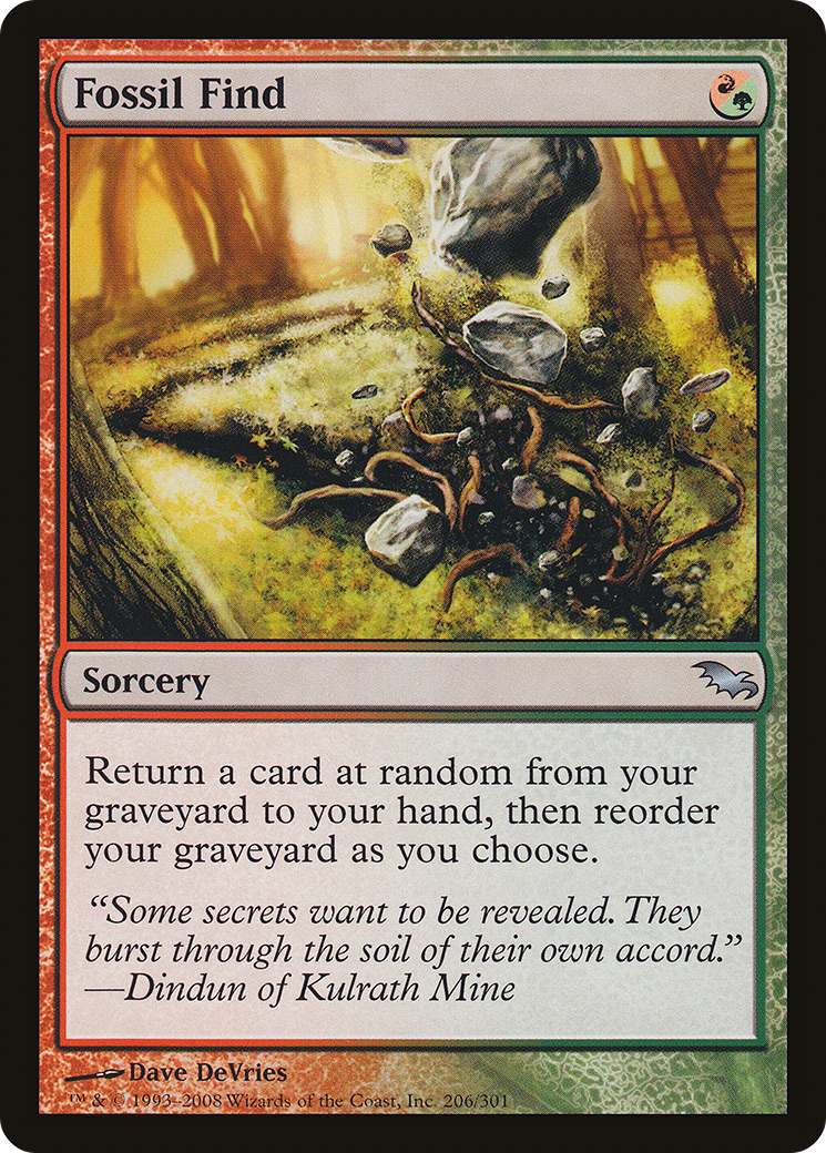 Fossil Find (SHM-206) - Shadowmoor - Premium MTG Single from Wizards of the Coast - Just $0.08! Shop now at Game Crave Tournament Store