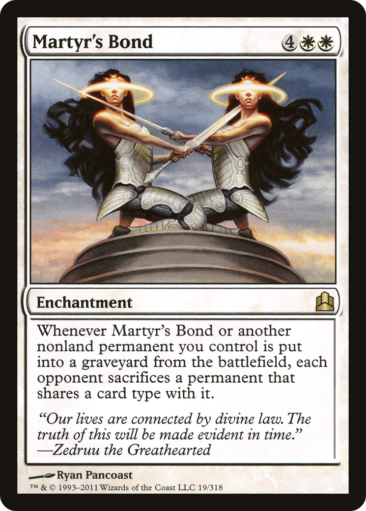 Martyr's Bond (CMD-019) - Commander 2011 - Premium MTG Single from Wizards of the Coast - Just $0.20! Shop now at Game Crave Tournament Store