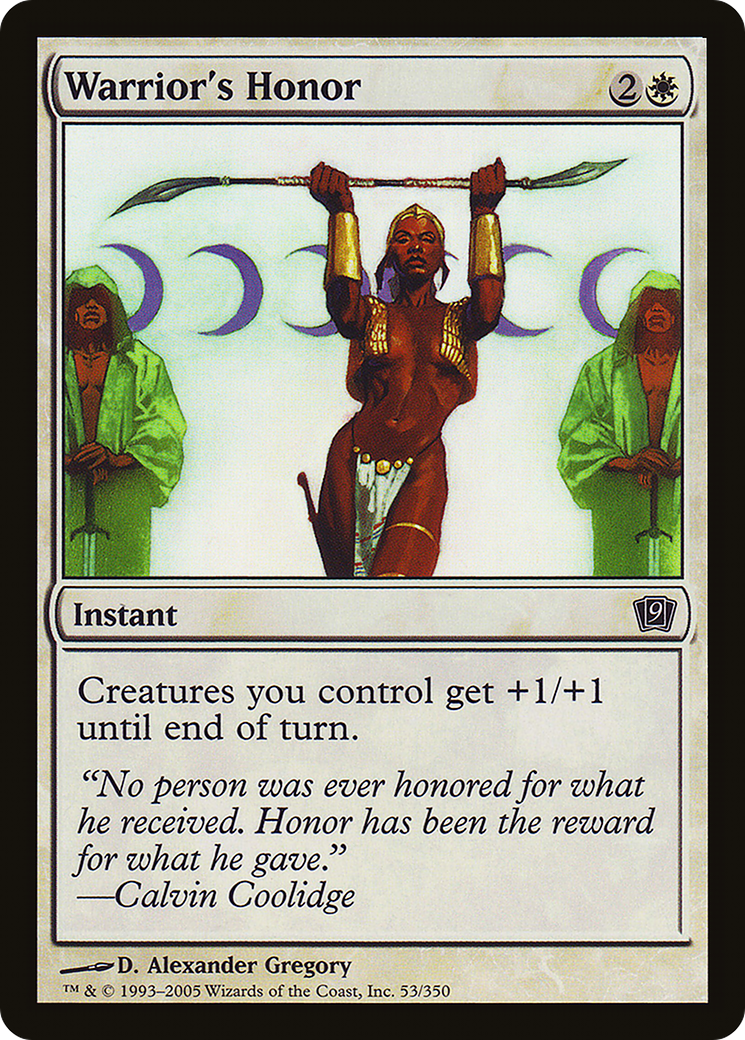 Warrior's Honor (9ED-53★) - Ninth Edition Foil - Premium MTG Single from Wizards of the Coast - Just $0.08! Shop now at Game Crave Tournament Store