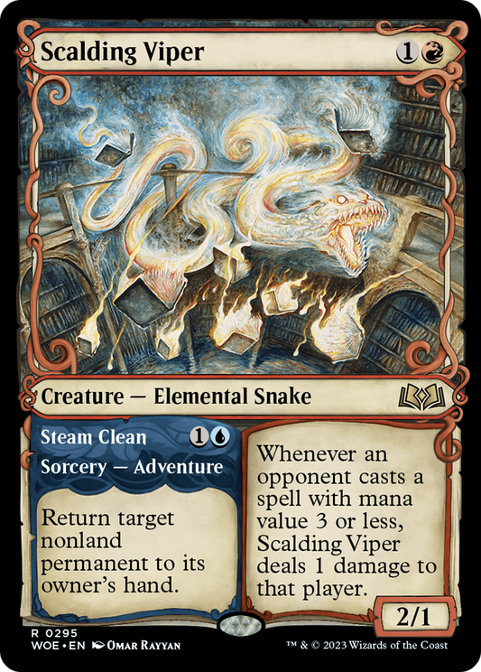 Scalding Viper // Steam Clean (WOE-295) - Wilds of Eldraine: (Showcase) - Premium MTG Single from Wizards of the Coast - Just $0.08! Shop now at Game Crave Tournament Store