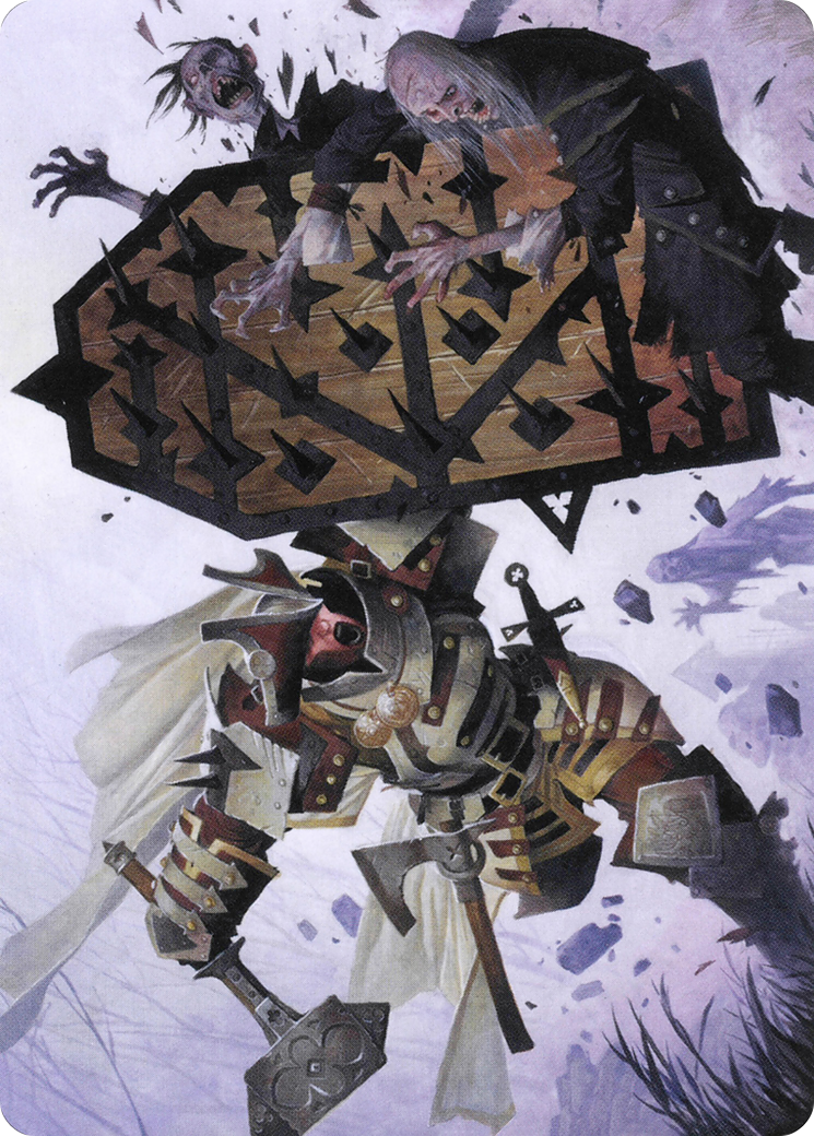 Estwald Shieldbasher // Estwald Shieldbasher (AVOW-009) - Crimson Vow Art Series (Borderless) - Premium MTG Single from Wizards of the Coast - Just $0! Shop now at Game Crave Tournament Store