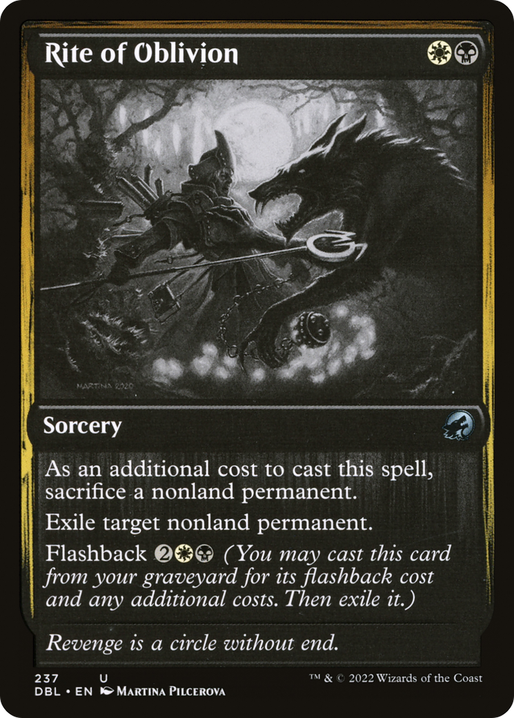 Rite of Oblivion (DBL-237) - Innistrad: Double Feature - Premium MTG Single from Wizards of the Coast - Just $0.21! Shop now at Game Crave Tournament Store
