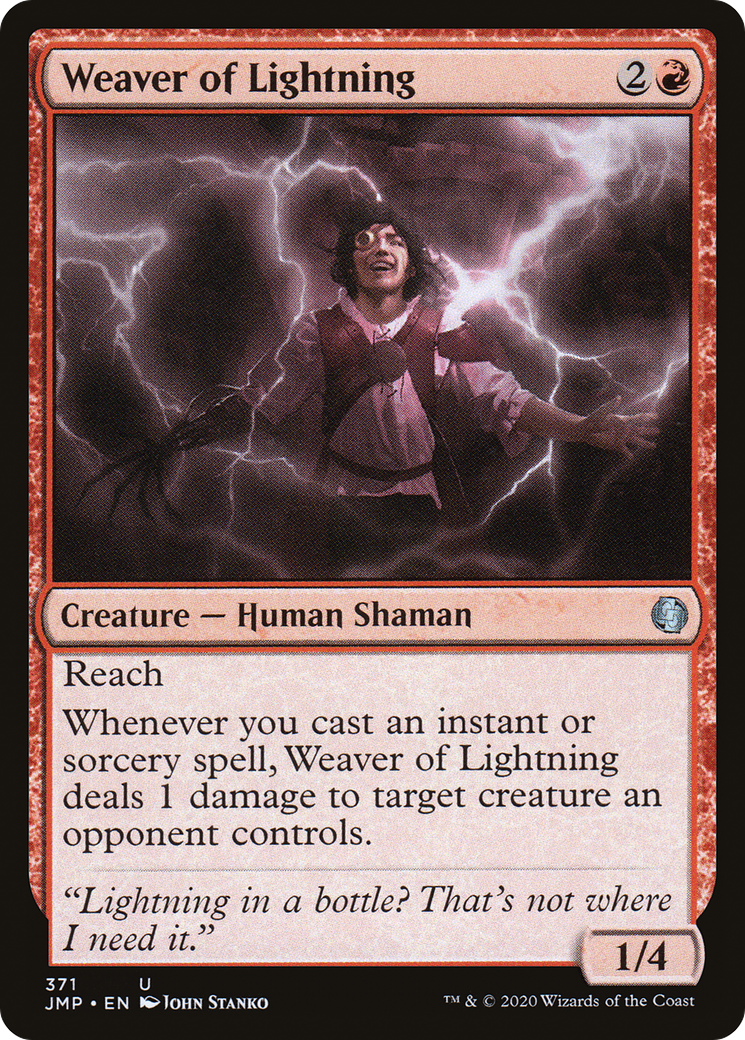 Weaver of Lightning (JMP-371) - Jumpstart - Premium MTG Single from Wizards of the Coast - Just $0.21! Shop now at Game Crave Tournament Store
