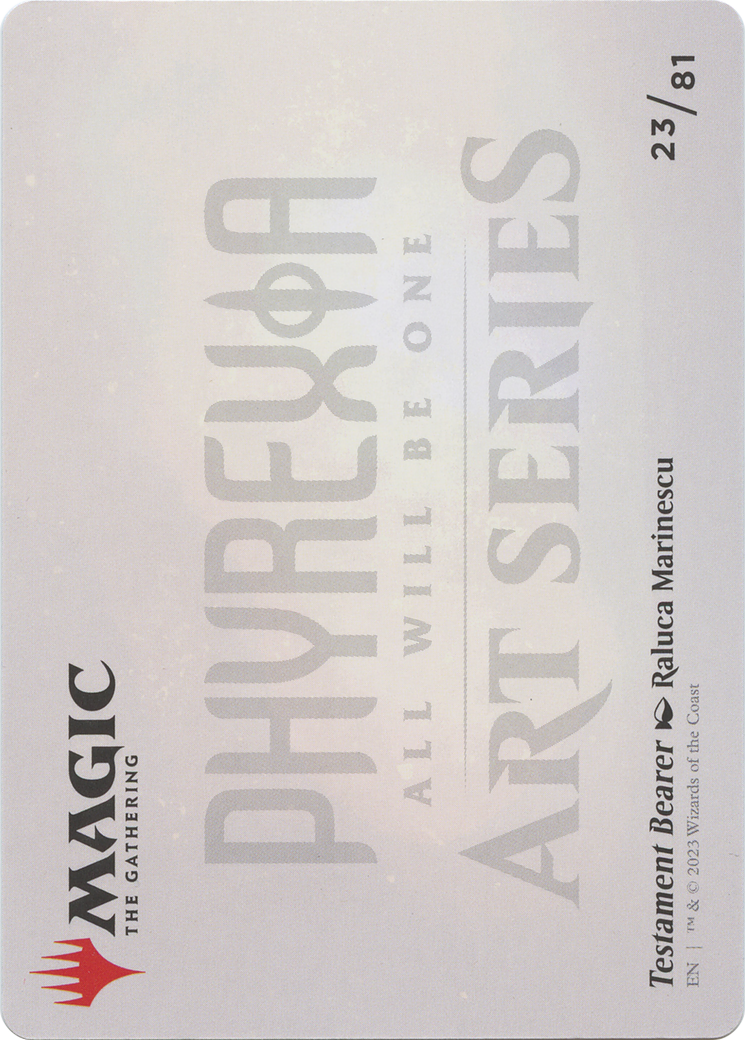 Testament Bearer // Testament Bearer (AONE-023) - Phyrexia: All Will Be One Art Series (Borderless) Foil - Premium MTG Single from Wizards of the Coast - Just $0! Shop now at Game Crave Tournament Store