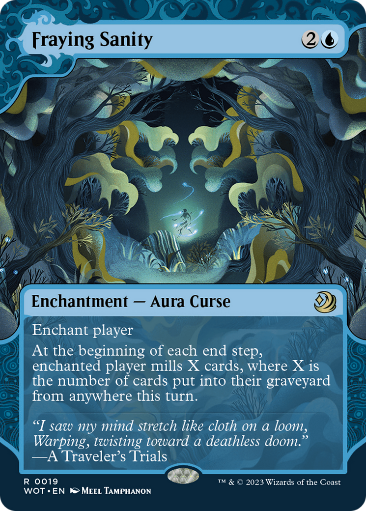 Fraying Sanity (WOT-019) - Wilds of Eldraine: Enchanting Tales: (Showcase) (Borderless) - Premium MTG Single from Wizards of the Coast - Just $0.08! Shop now at Game Crave Tournament Store