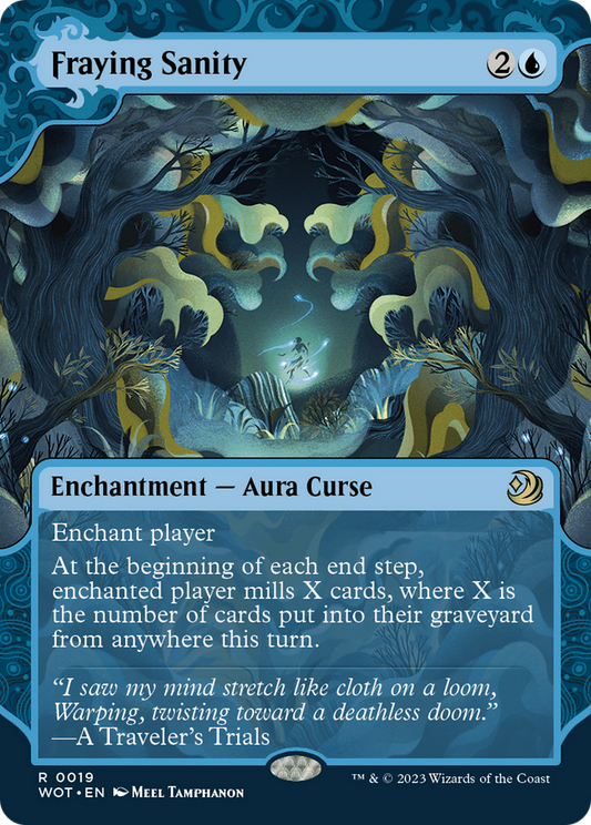 Fraying Sanity (WOT-019) - Wilds of Eldraine: Enchanting Tales: (Showcase) (Borderless) - Premium MTG Single from Wizards of the Coast - Just $0.08! Shop now at Game Crave Tournament Store