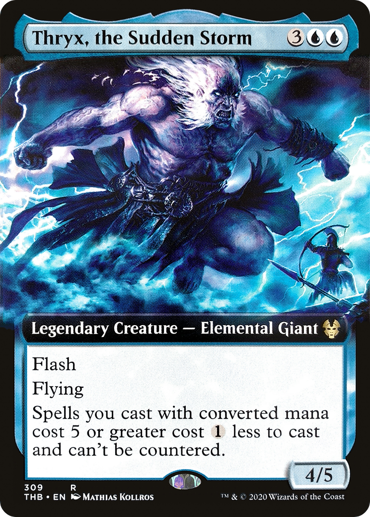 Thryx, the Sudden Storm (THB-309) - Theros Beyond Death: (Extended Art) - Premium MTG Single from Wizards of the Coast - Just $0.76! Shop now at Game Crave Tournament Store