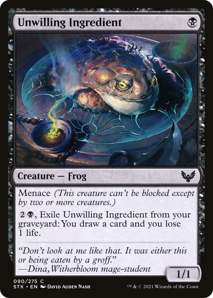 Unwilling Ingredient (STX-090) - Strixhaven: School of Mages - Premium MTG Single from Wizards of the Coast - Just $0.08! Shop now at Game Crave Tournament Store