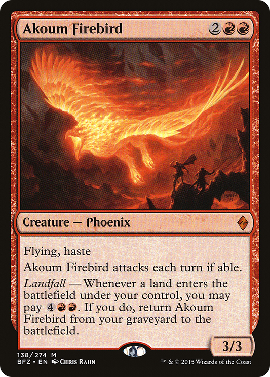 Akoum Firebird (BFZ-138) - Battle for Zendikar - Premium MTG Single from Wizards of the Coast - Just $0.10! Shop now at Game Crave Tournament Store