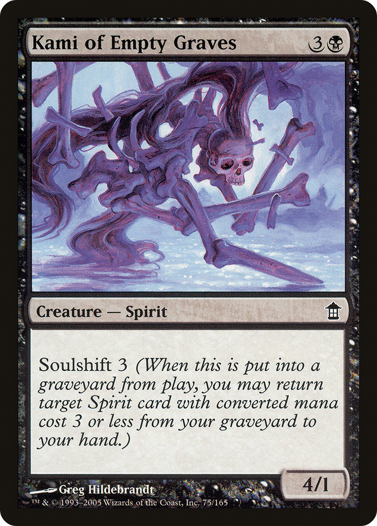 Kami of Empty Graves (SOK-075) - Saviors of Kamigawa - Premium MTG Single from Wizards of the Coast - Just $0.08! Shop now at Game Crave Tournament Store