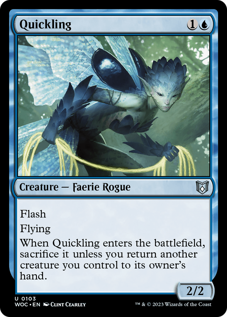 Quickling (WOC-103) - Wilds of Eldraine Commander - Premium MTG Single from Wizards of the Coast - Just $0.08! Shop now at Game Crave Tournament Store