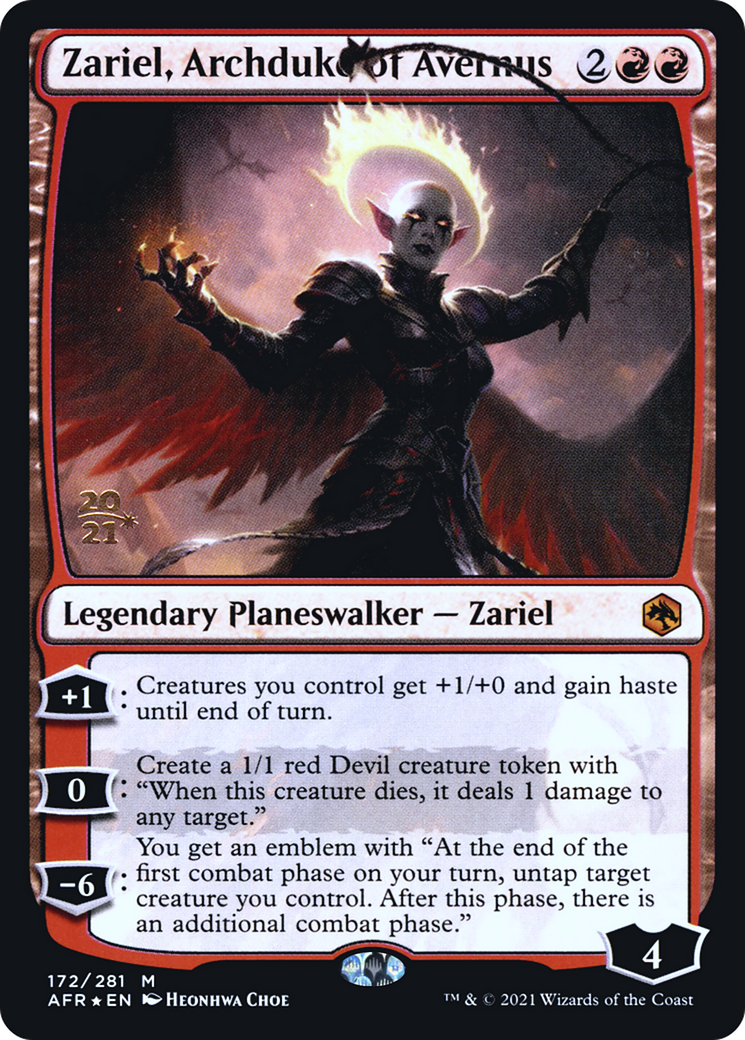 Zariel, Archduke of Avernus (PAFR-172S) - Adventures in the Forgotten Realms Promos Foil - Premium MTG Single from Wizards of the Coast - Just $1.21! Shop now at Game Crave Tournament Store