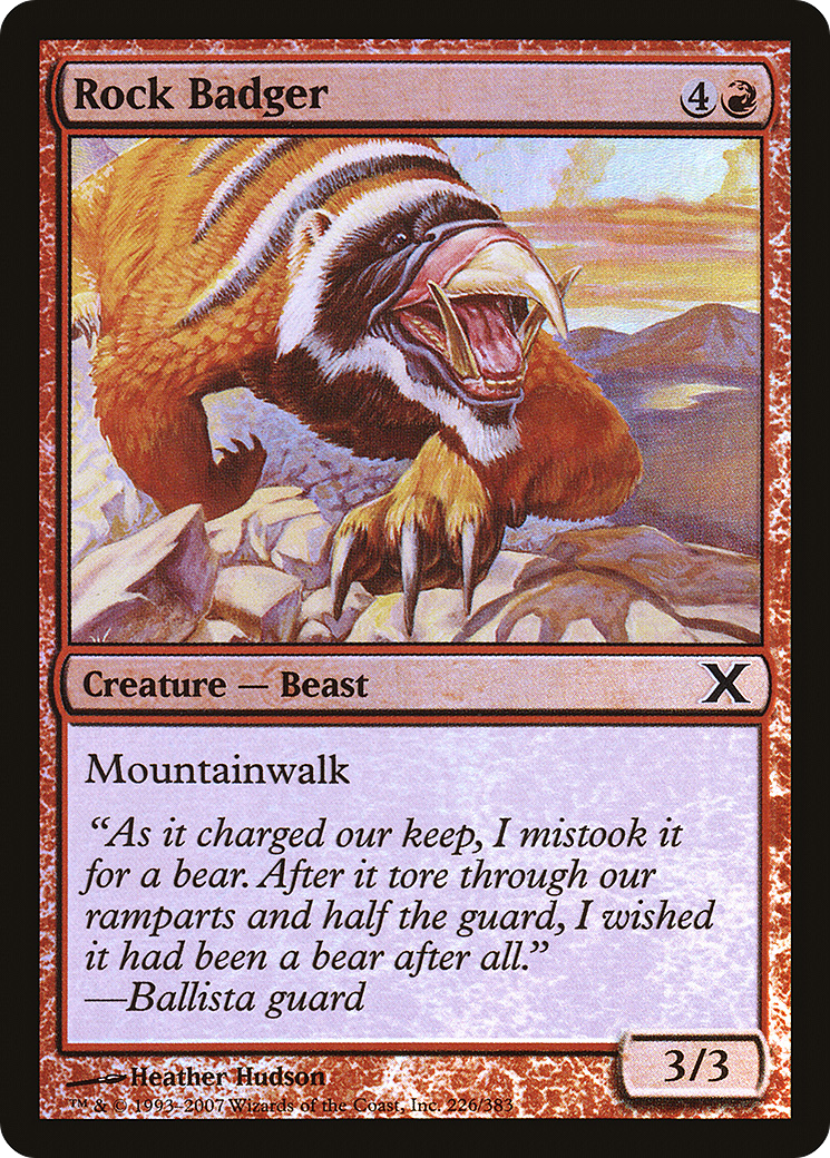 Rock Badger (10E-226★) - Tenth Edition Foil - Premium MTG Single from Wizards of the Coast - Just $0.24! Shop now at Game Crave Tournament Store