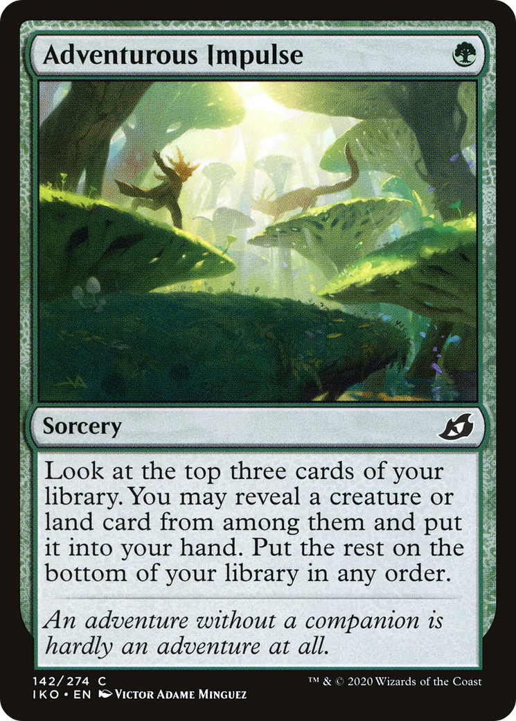 Adventurous Impulse (IKO-142) - Ikoria: Lair of Behemoths - Premium MTG Single from Wizards of the Coast - Just $0.08! Shop now at Game Crave Tournament Store