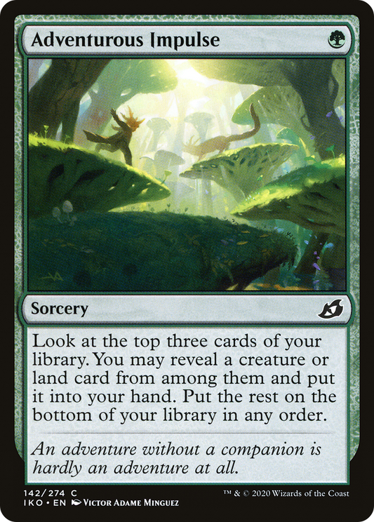 Adventurous Impulse (IKO-142) - Ikoria: Lair of Behemoths Foil - Premium MTG Single from Wizards of the Coast - Just $0.08! Shop now at Game Crave Tournament Store