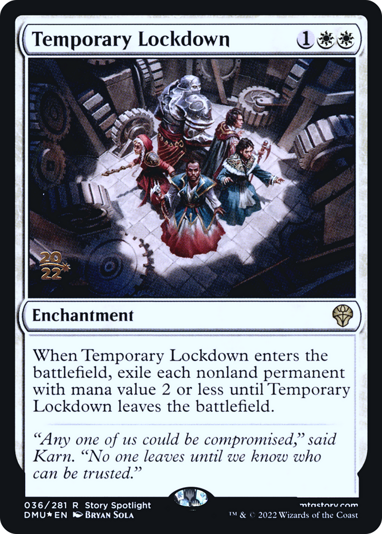 Temporary Lockdown (PDMU-36S) - Dominaria United Promos Foil - Premium MTG Single from Wizards of the Coast - Just $1.25! Shop now at Game Crave Tournament Store