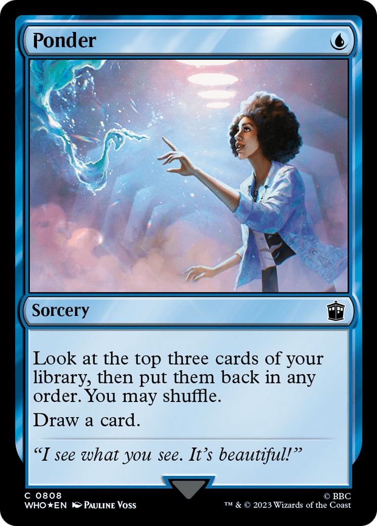 Ponder (WHO-808) - Doctor Who Foil - Premium MTG Single from Wizards of the Coast - Just $2.78! Shop now at Game Crave Tournament Store