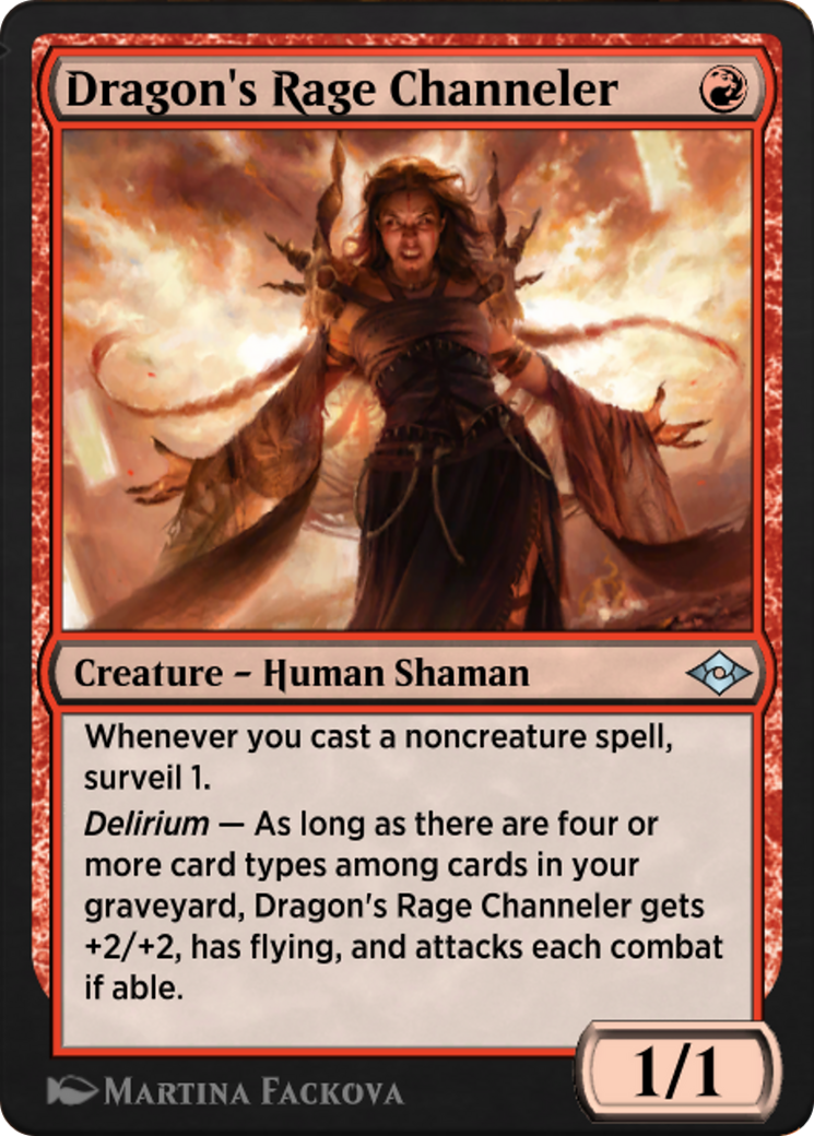 Dragon's Rage Channeler (J21-438) - Jumpstart: Historic Horizons - Premium MTG Single from Wizards of the Coast - Just $0! Shop now at Game Crave Tournament Store