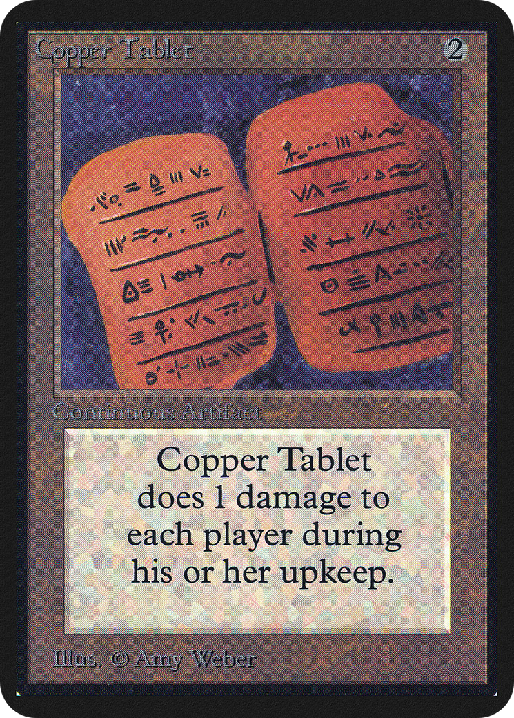 Copper Tablet (LEA-238) - Limited Edition Alpha - Premium MTG Single from Wizards of the Coast - Just $35.99! Shop now at Game Crave Tournament Store