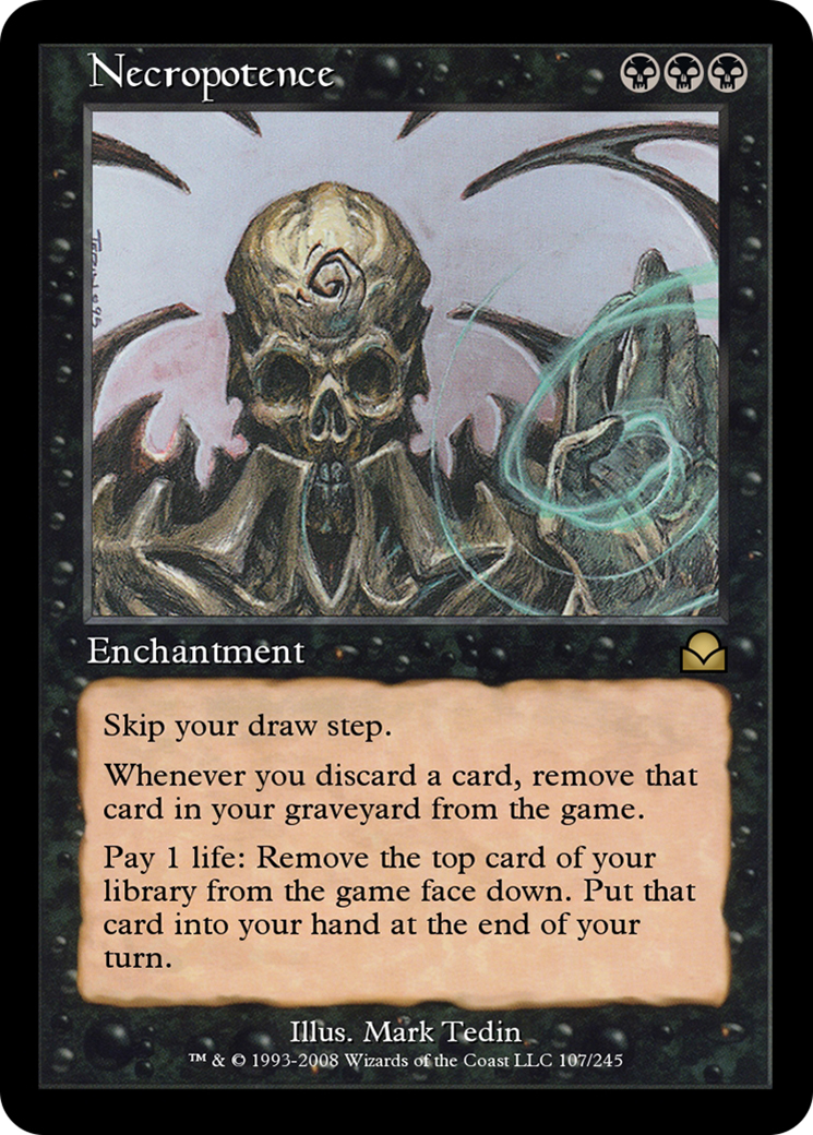 Necropotence (ME2-107) - Masters Edition II Foil - Premium MTG Single from Wizards of the Coast - Just $0! Shop now at Game Crave Tournament Store