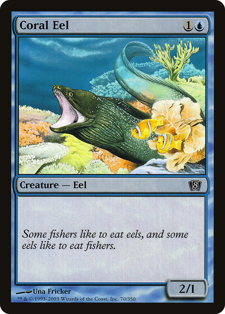 Coral Eel (8ED-70★) - Eighth Edition Foil - Premium MTG Single from Wizards of the Coast - Just $0.09! Shop now at Game Crave Tournament Store