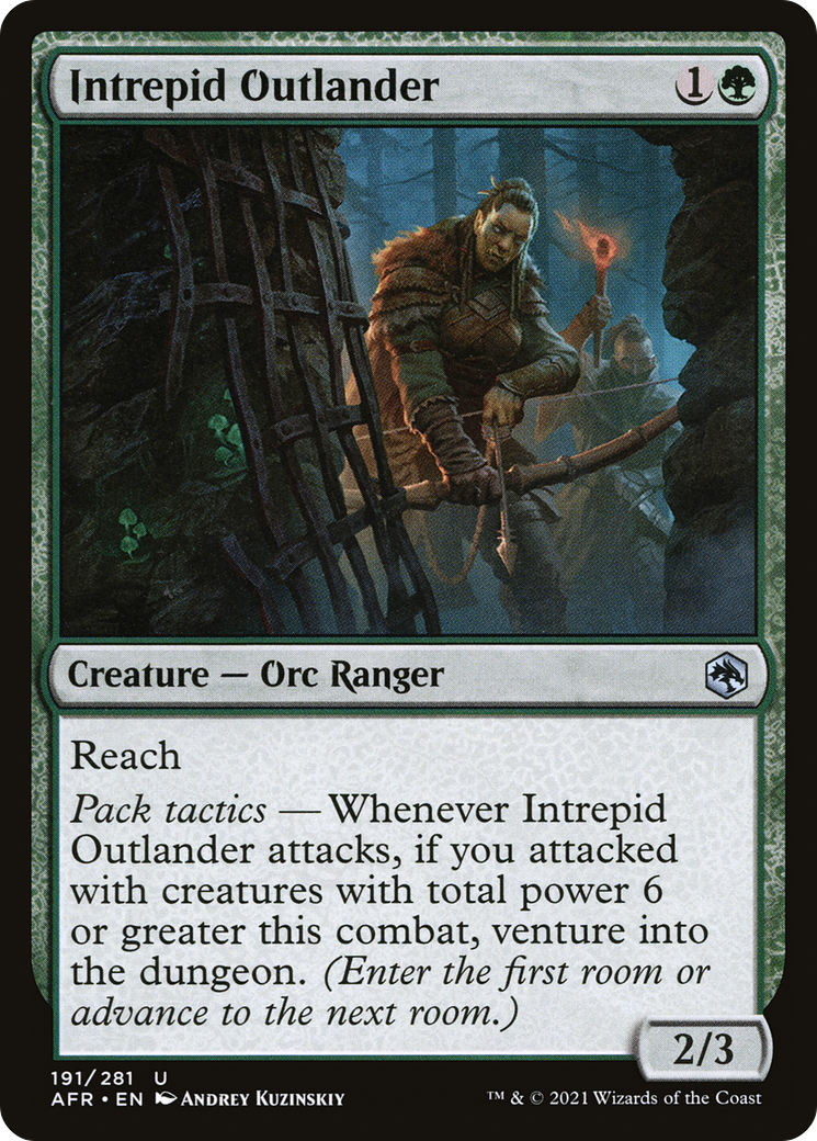 Intrepid Outlander (AFR-191) - Adventures in the Forgotten Realms Foil - Premium MTG Single from Wizards of the Coast - Just $0.08! Shop now at Game Crave Tournament Store