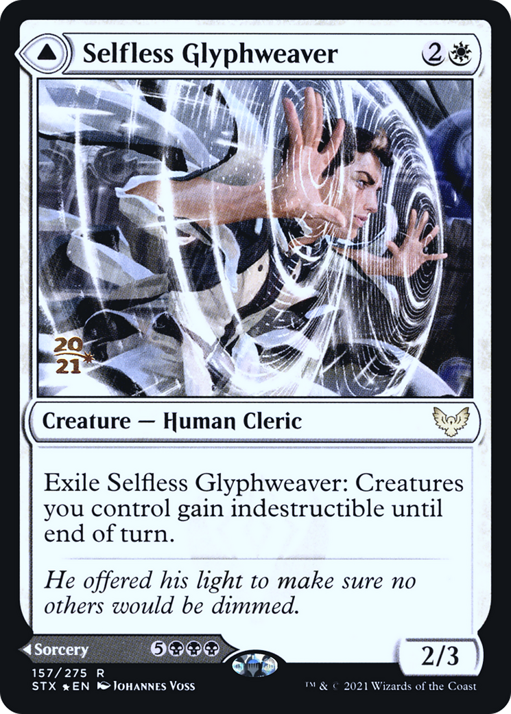 Selfless Glyphweaver // Deadly Vanity (PSTX-157S) - Strixhaven: School of Mages Promos Foil - Premium MTG Single from Wizards of the Coast - Just $0.20! Shop now at Game Crave Tournament Store