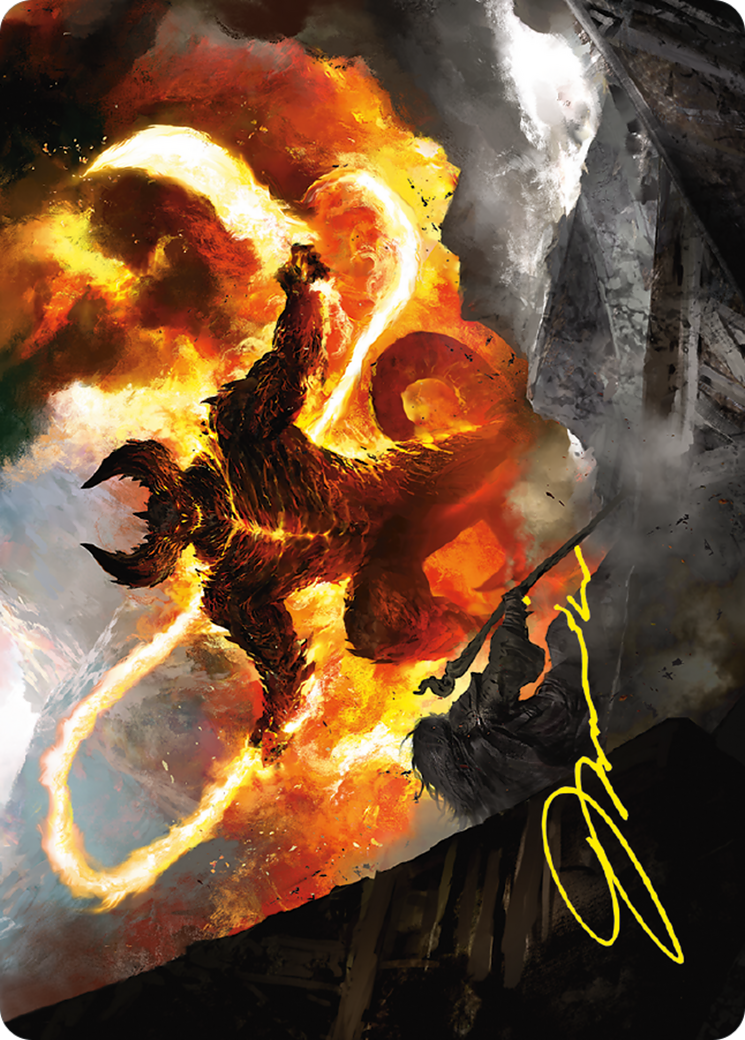 The Balrog, Durin's Bane // The Balrog, Durin's Bane (ALTR-036) - Tales of Middle-earth Art Series (Borderless) Foil - Premium MTG Single from Wizards of the Coast - Just $0.08! Shop now at Game Crave Tournament Store