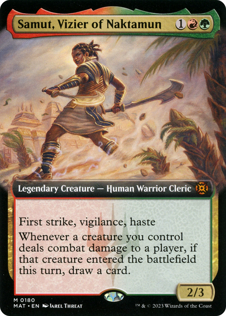 Samut, Vizier of Naktamun (MAT-180) - March of the Machine: The Aftermath: (Extended Art) Foil - Premium MTG Single from Wizards of the Coast - Just $0.92! Shop now at Game Crave Tournament Store